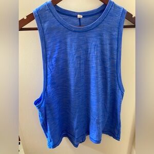 Lululemon Athletica Blue Cut Out Muscle Tee
